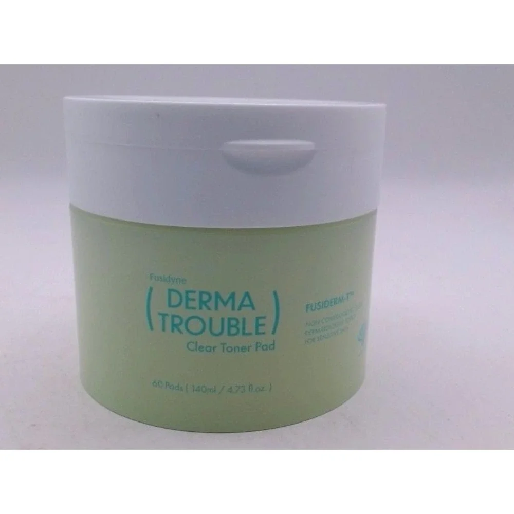Derma Trouble - Fusiderm-T Clear Toner Pads, Count 60, BRAND NEW IN BOX